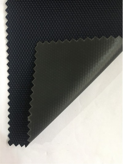 JS-CNYI-1000D 十字呢 PVC-62 尼龍面料  背囊/雨衣面料   防水 防油 圍裙布料 45度照